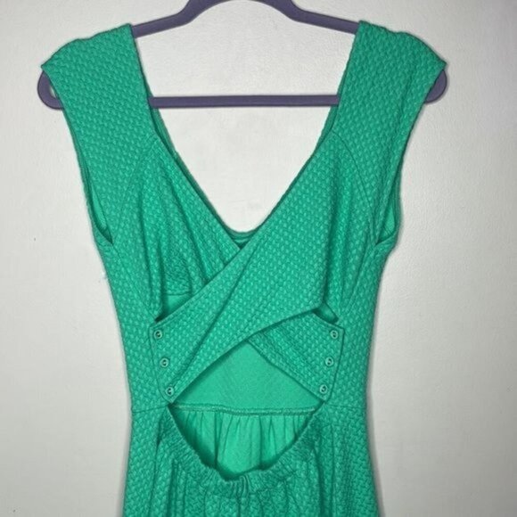 Anthropologie Postmark Size 8 Mint Green Matilde Textured Skater Dress ASO TV - Picture 9 of 12